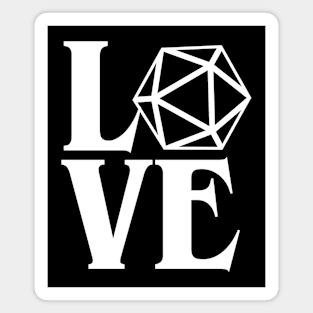 Polyhedral D20 Love Magnet